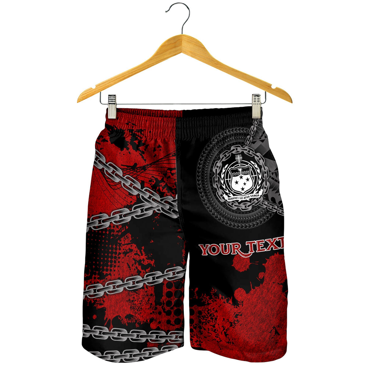 Samoa Polynesian Personalised Men's Shorts - Polynesian Chain Style - Polynesian Pride