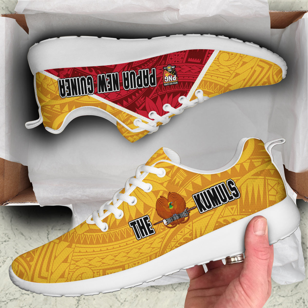 The Kumuls PNG Sporty Sneakers Papua New Guinea Polynesian Dynamic Style LT14 - Polynesian Pride