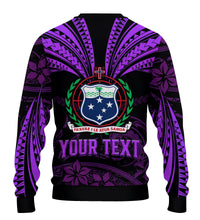 (Custom Personalised) Samoa Tatau Sweater Purple Polynesian Ula Nifo LT13 - Polynesian Pride