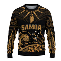 (Custom Personalised) Samoa Tatau Sweater Gold Polynesian Ula Nifo LT13 Unisex Gold - Polynesian Pride