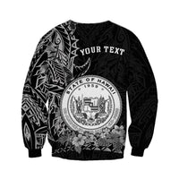 (Custom Personalised) Hawaiian Polynesian Sweatshirt White Seal of Hawaii LT13 - Polynesian Pride