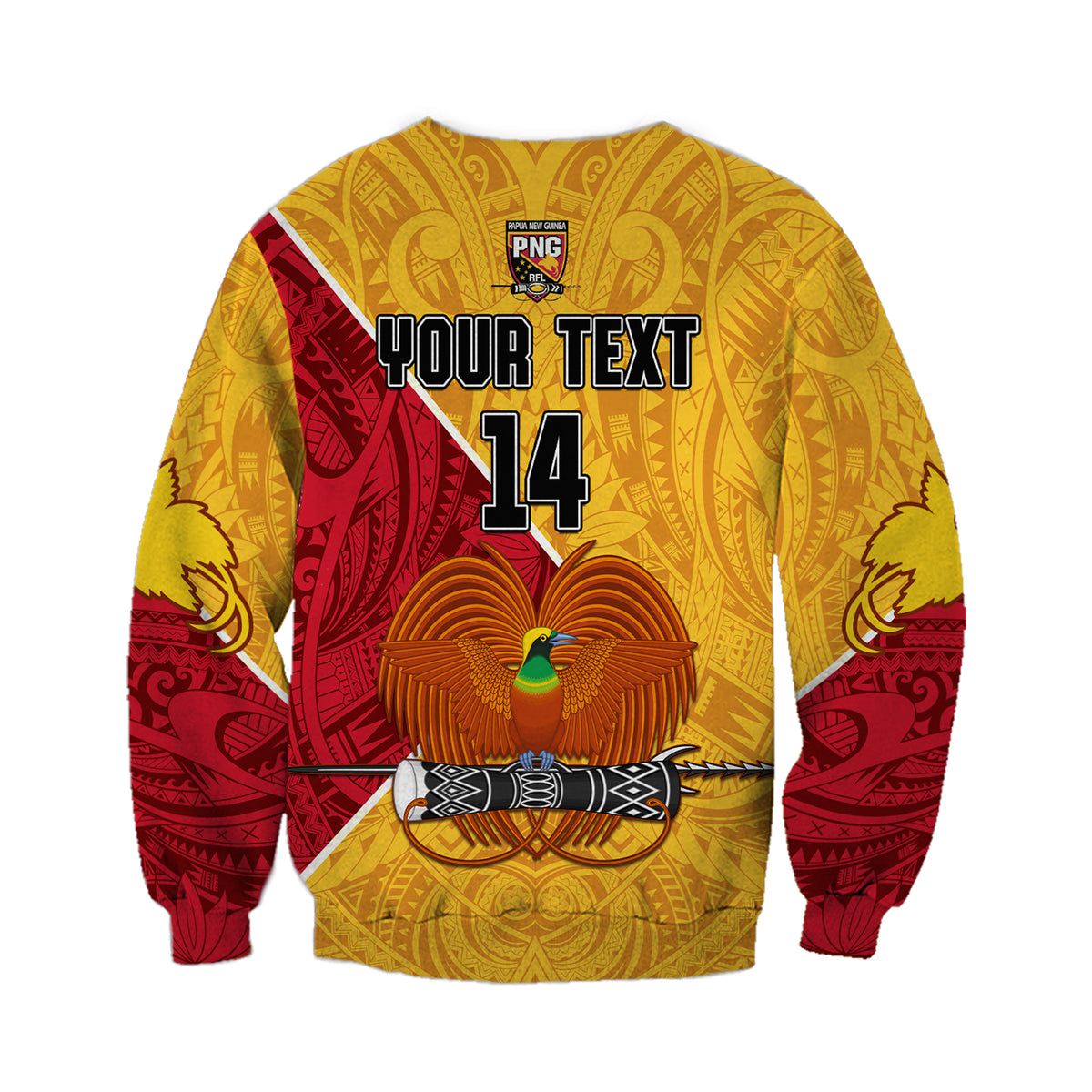 (Custom Text and Number) The Kumuls PNG Sweatshirt Papua New Guinea Polynesian Dynamic Style LT14 - Polynesian Pride