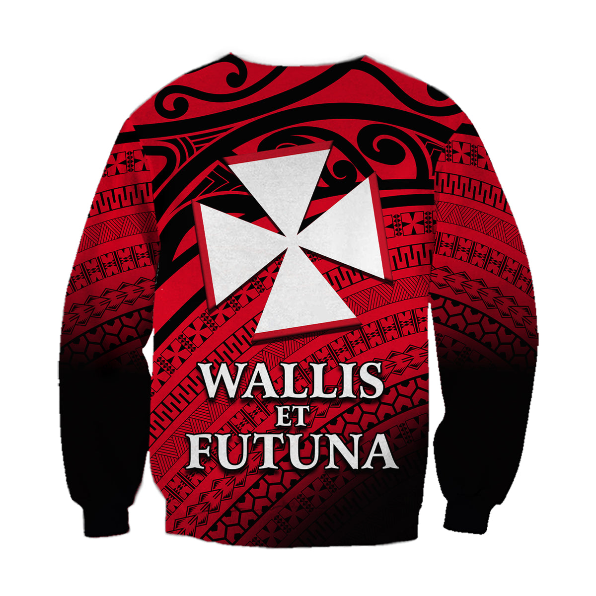 (Custom Personalised) Uvea Chiefdom Wallis et Futuna Sweatshirt Polynesian Pattern and Flag LT13 - Polynesian Pride