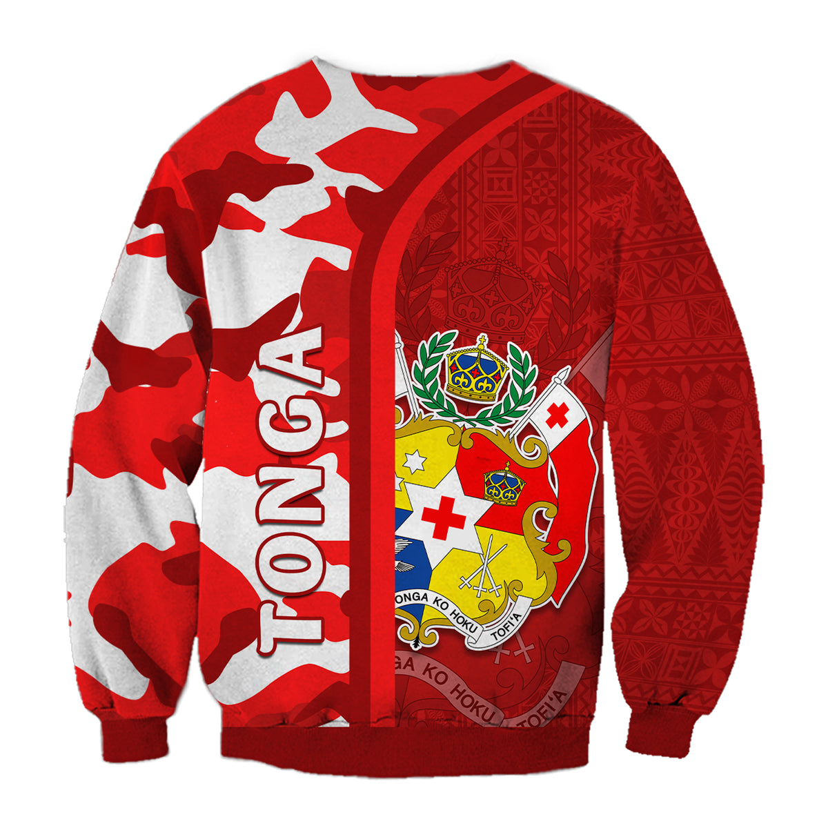 (Custom Personalised) Tonga Unique Sweatshirt Camouflage with Tongan Pattern LT13 - Polynesian Pride