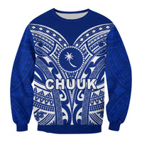 Chuuk Sweatshirt Micronesia Simple Pattern LT13 Unisex Blue - Polynesian Pride