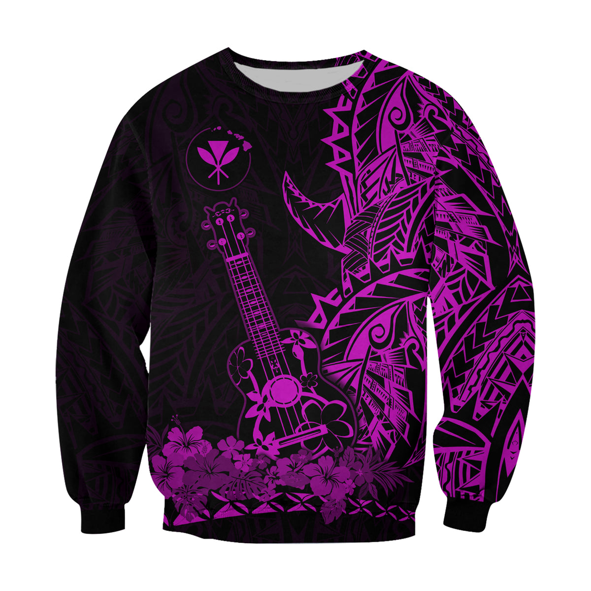 (Custom Personalised) Hawaii Polynesian Sweatshirt Ukulele Purple LT13 - Polynesian Pride