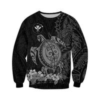 Hawaii Polynesian Sweatshirt Gray Sea Turtles Hawaiian LT13 - Polynesian Pride