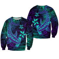 (Custom Personalised) Polynesian Sweatshirt Purple Paradise Hawaiian Tribal Hammerhead Shark LT14 Unisex Purple - Polynesian Pride