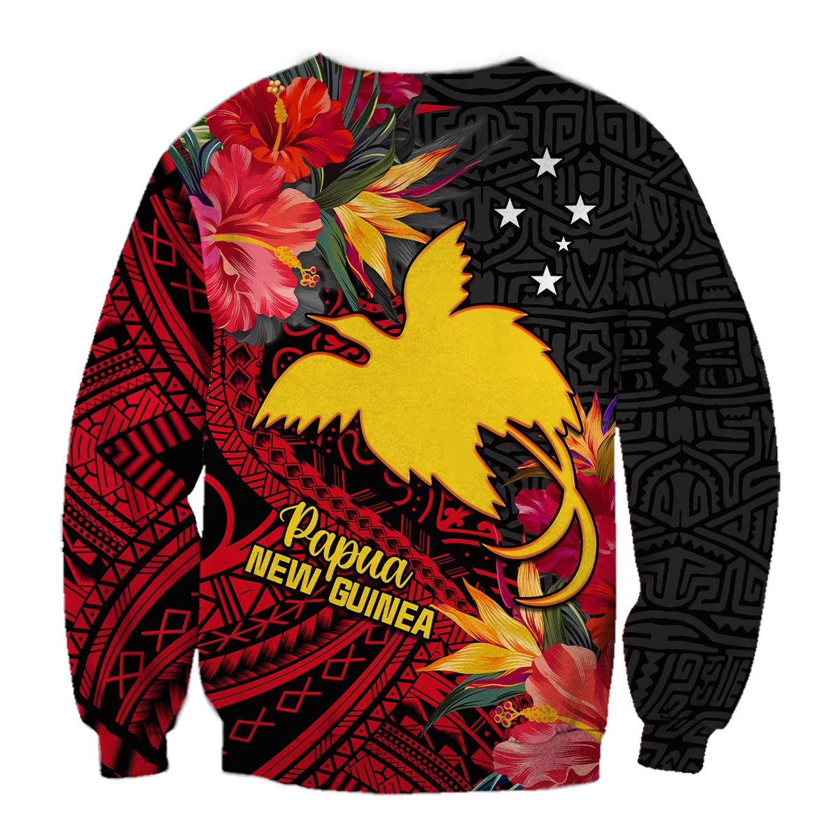 (Custom Personalised) Papua New Guinea Sweatshirt Bird of Paradise LT13 - Polynesian Pride