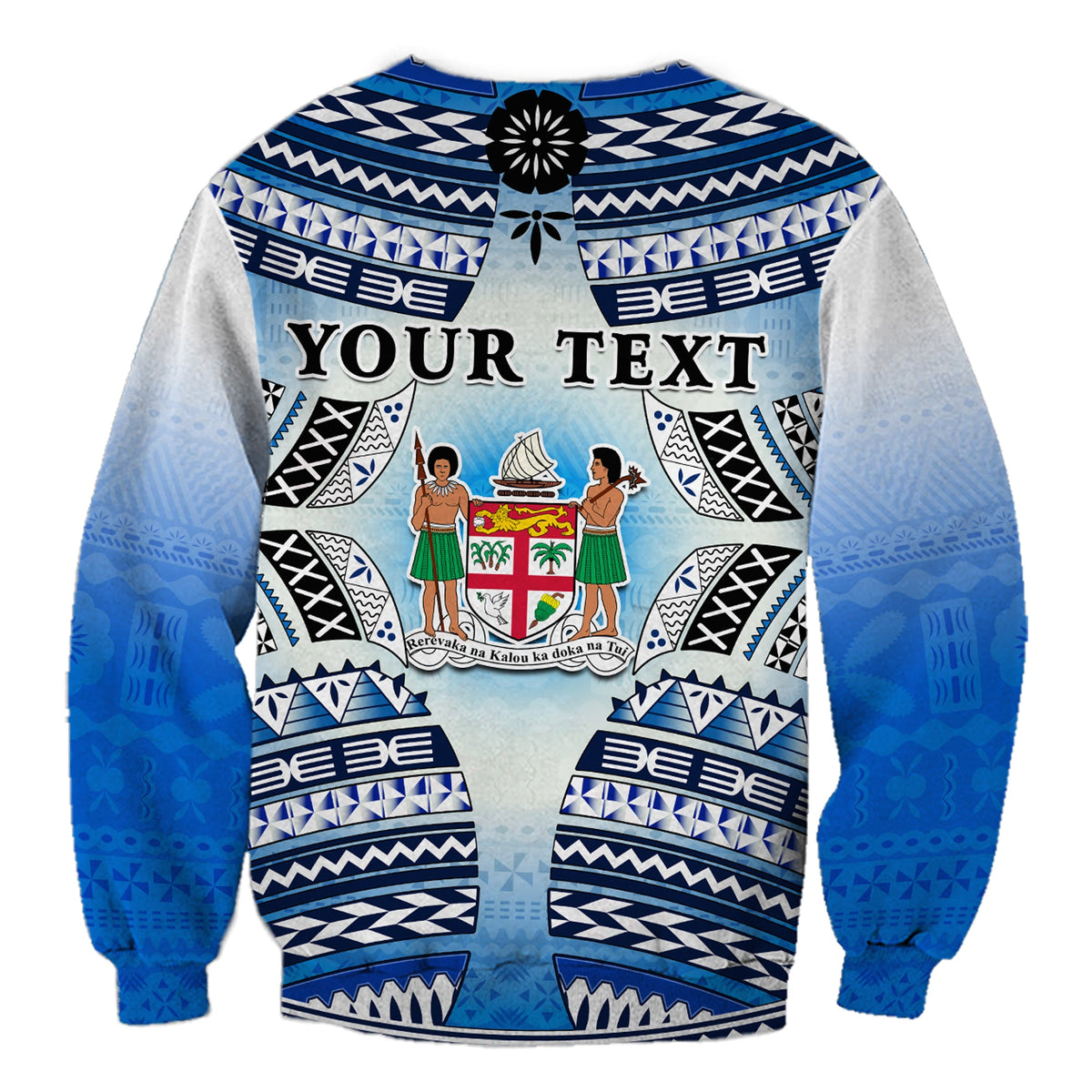 Personalised Fiji Sweatshirt Kaiviti Fijian Special Tapa Pattern LT14 - Polynesian Pride