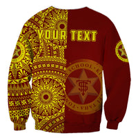 (Custom Personalised) Tonga High School Sweatshirt Tongan Ngatu Pattern LT14 - Polynesian Pride