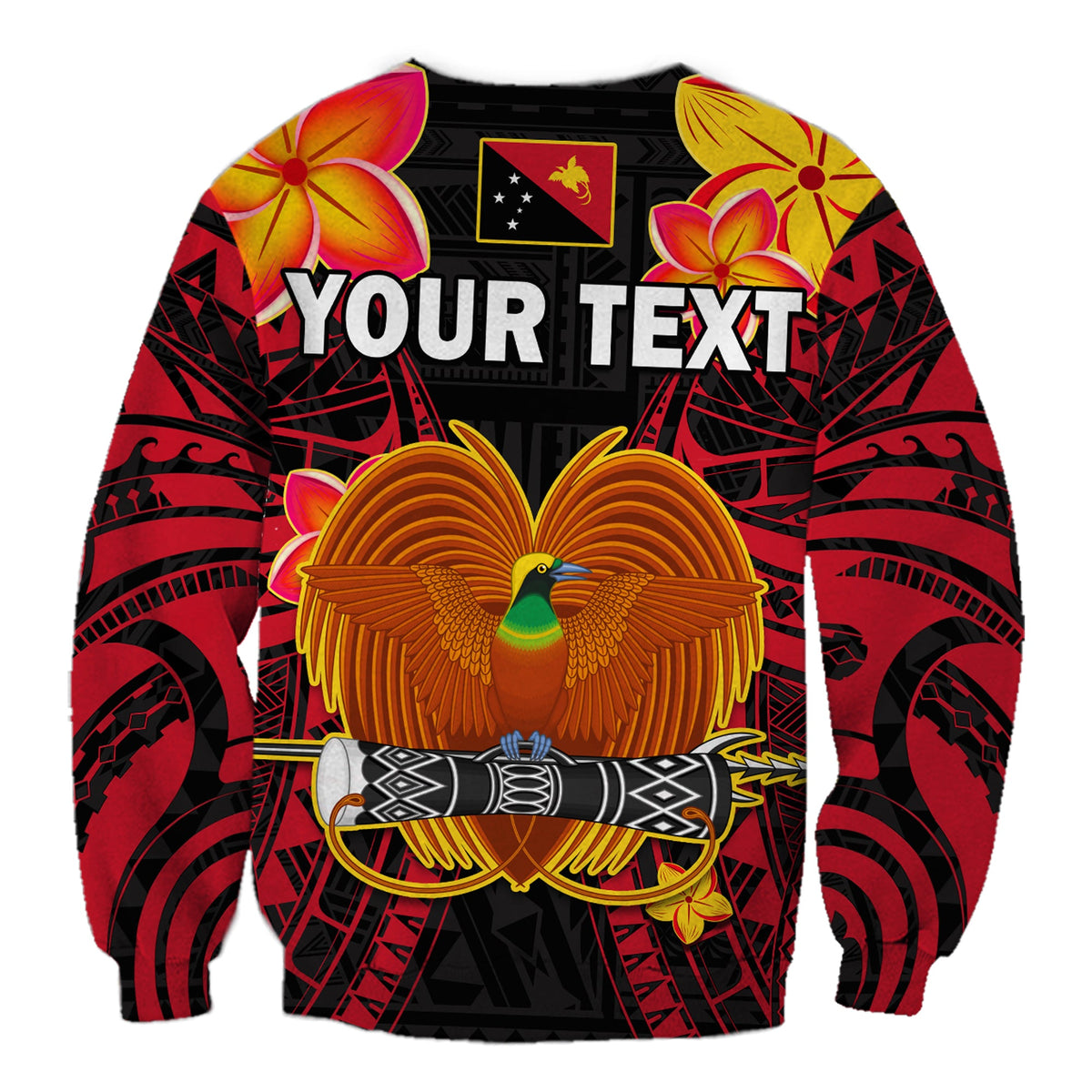 (Custom Personalised) Papua New Guinea Sweatshirt PNG Bird Of Paradise Polynesian Pattern LT14 - Polynesian Pride