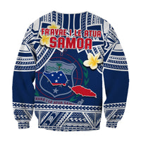 Samoa Sweatshirt Samoan Plumeria Flowers Mix Polynesian Pattern LT14 - Polynesian Pride