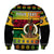 (Custom Personalised) Vanuatu Christmas Sweatshirt Pig Tusk Polynesian Joyeux Noel Flag Art LT14 - Polynesian Pride