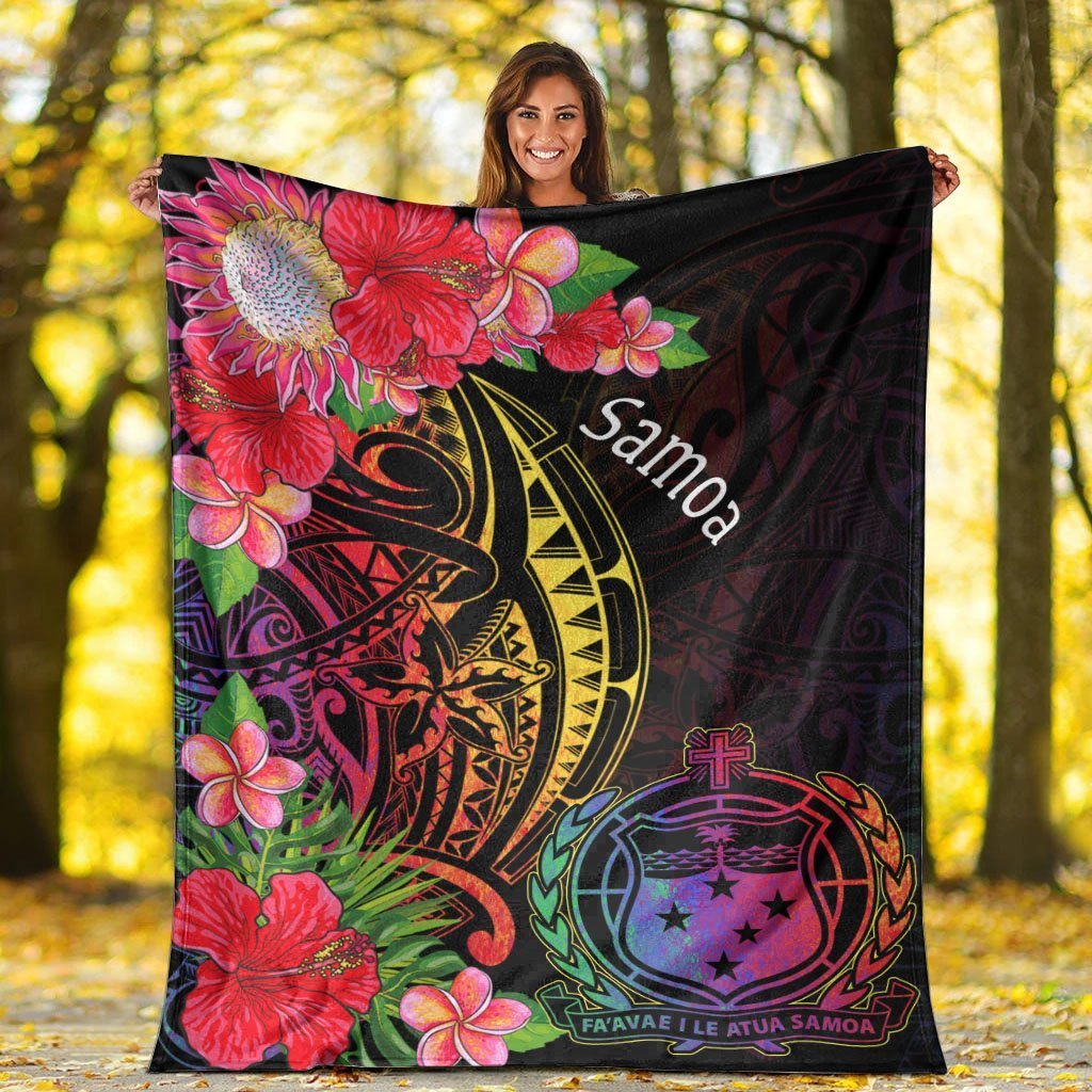 Samoa Premium Blanket - Tropical Hippie Style - Polynesian Pride