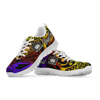 Samoa Custom Personalised Sneakers - Rainbow Polynesian Pattern - Polynesian Pride