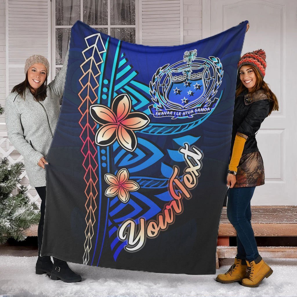 Samoa Custom Personalised Premium Blanket - Vintage Tribal Mountain - Polynesian Pride