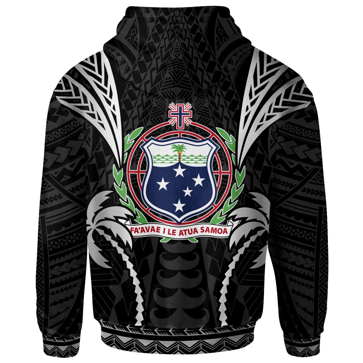 Samoa Hoodie Blood Runs Through My Veins Style Black - Polynesian Pride