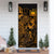 Samoa Door Cover Turtle Hibiscus Gold - Polynesian Pride