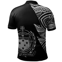Samoa Custom Polo Shirt Flash Style White - Polynesian Pride