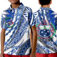 Custom Samoa T Shirt Artsy Style White LT9 Kid White - Polynesian Pride