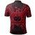 Samoa Polo Shirt Samoan Coat Of Arms Map Polynesian Tattoo Red - Polynesian Pride