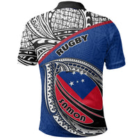 Samoa Polo Shirt Samoan Flag Rugby Ball - Polynesian Pride