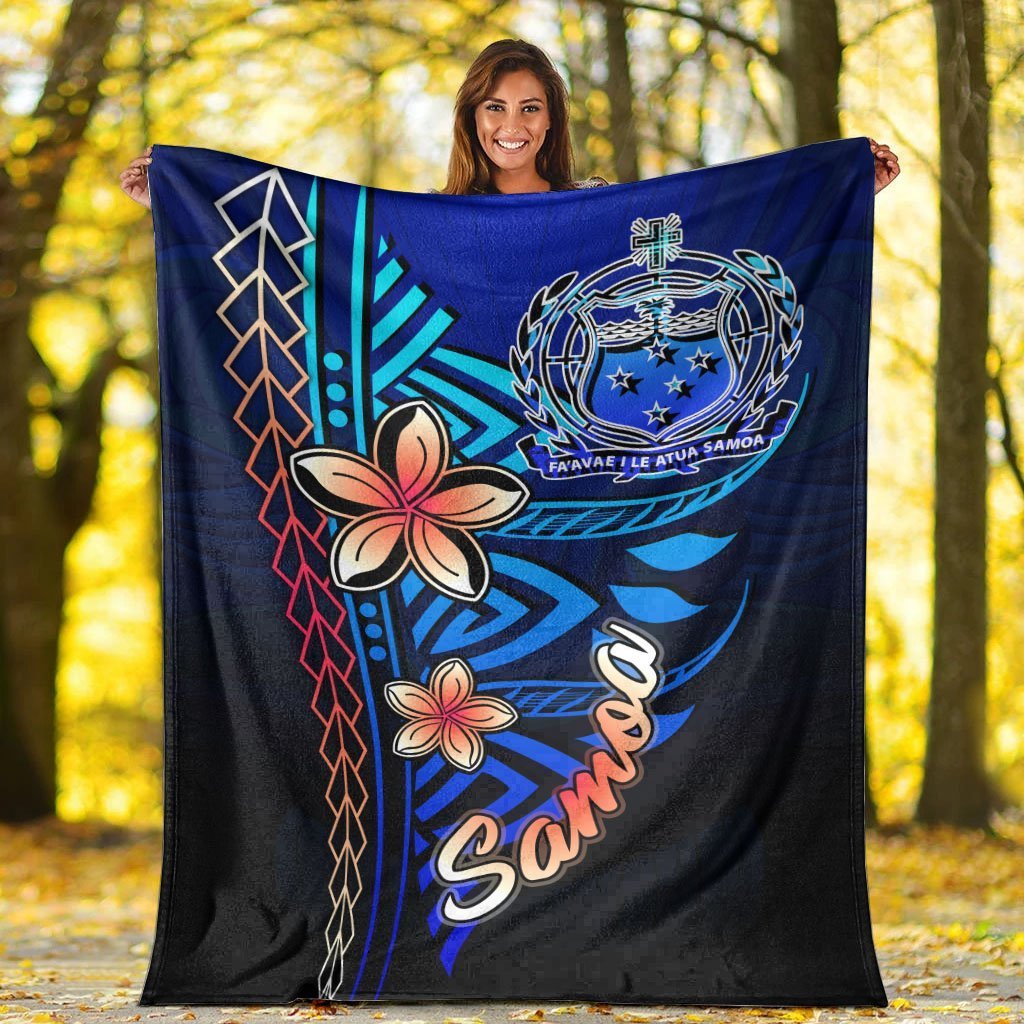 Samoa Premium Blanket - Vintage Tribal Mountain - Polynesian Pride