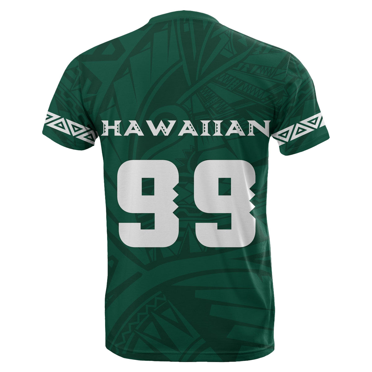 Personalized Polynesian Kakau Hawaii Warrior Football T Shirt - Polynesian Pride