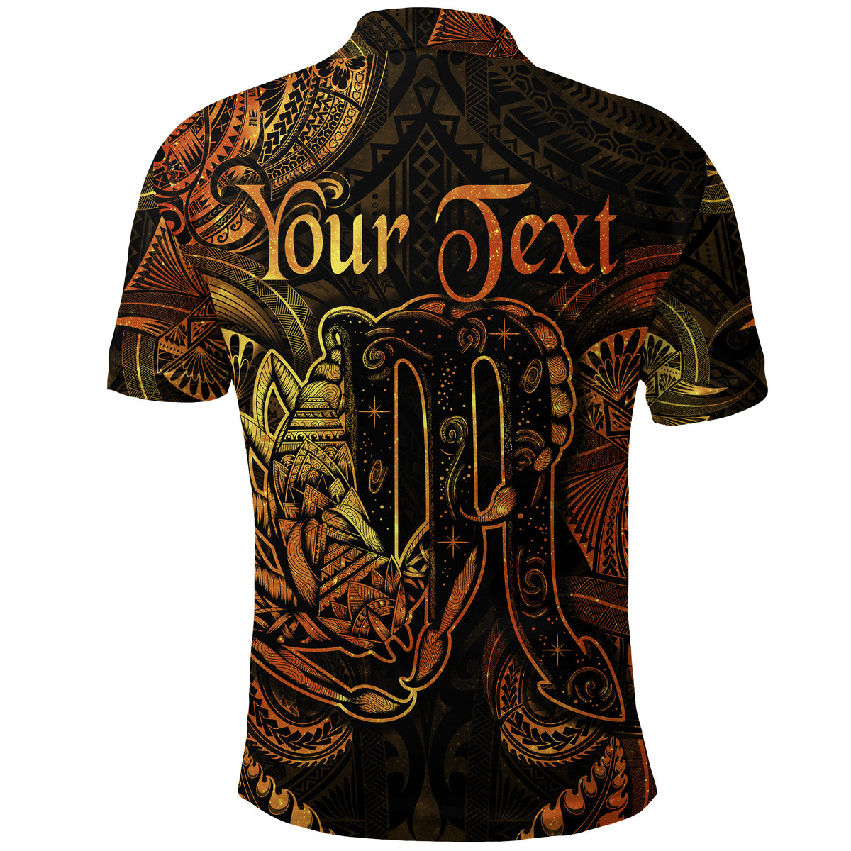 Custom Scorpio Zodiac Polynesian Polo Shirt Unique Style Gold LT8 - Polynesian Pride
