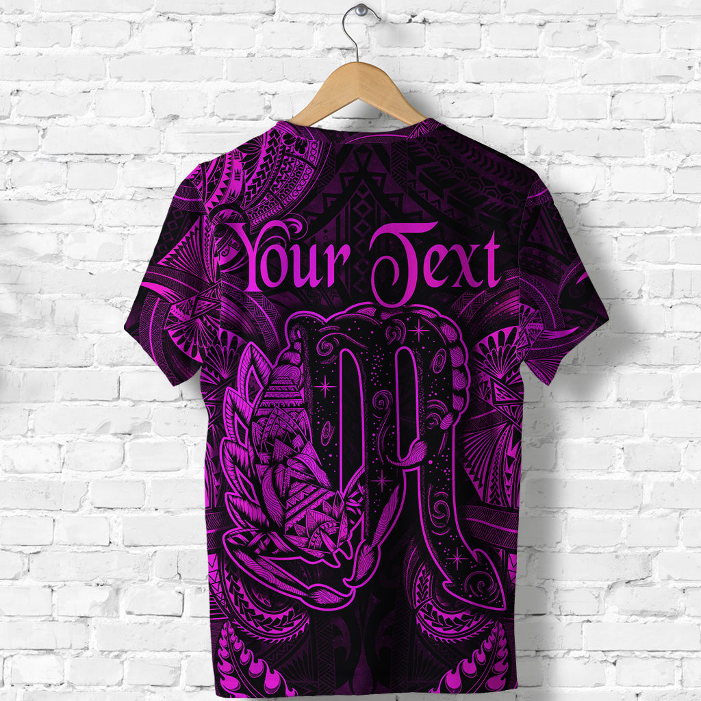Custom Scorpio Zodiac Polynesian T Shirt Unique Style Pink LT8 - Polynesian Pride