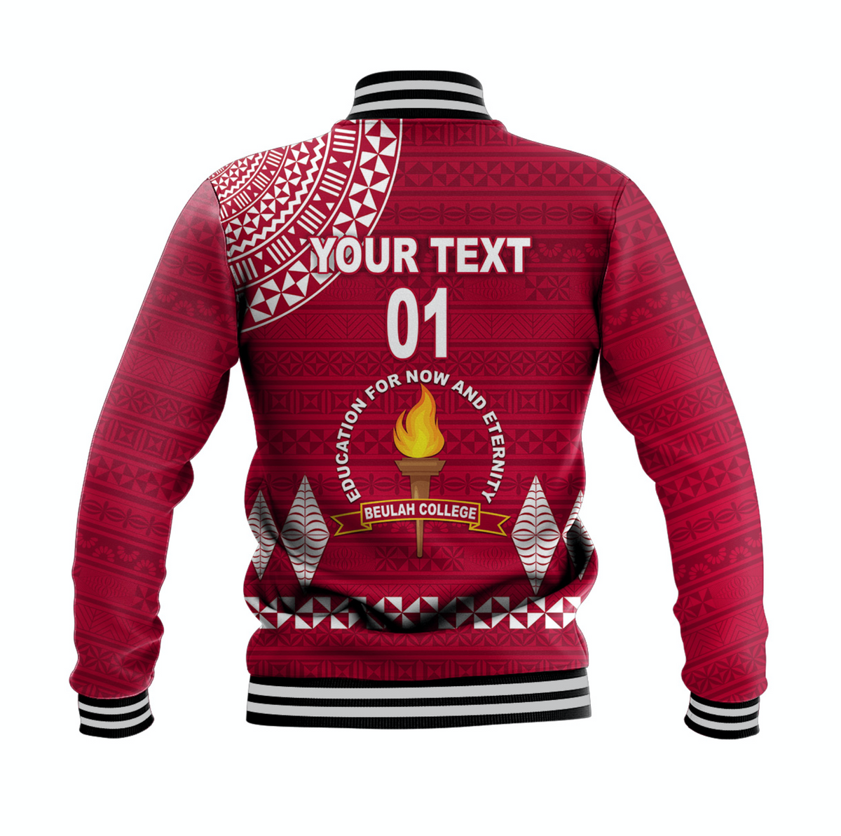 (Custom Personalised) Tonga Beulah College Baseball Jacket Simple Style NO.1 LT8 - Polynesian Pride