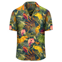 Seamless Tropical Flower Plant And Leaf Pattern Hawaiian Shirt - Polynesian Pride