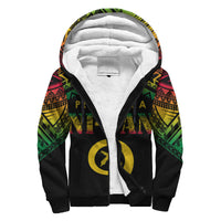 Vanuatu Proud To Be A Ni-Van - Polynesian Pattern Sherpa Hoodie LT7 Unisex Black - Polynesian Pride