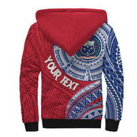 Samoa Personalised Sherpa Hoodie Independence Day Flag Style LT7 - Polynesian Pride