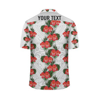 (Personalized) Hibiscus Flower - Polynesia Hawaiian Shirt - Haka Style - Polynesian Pride