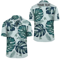 (Personalized) Monstera Tropical Hawaiian Shirt - Haka Style Unisex Jade - Polynesian Pride