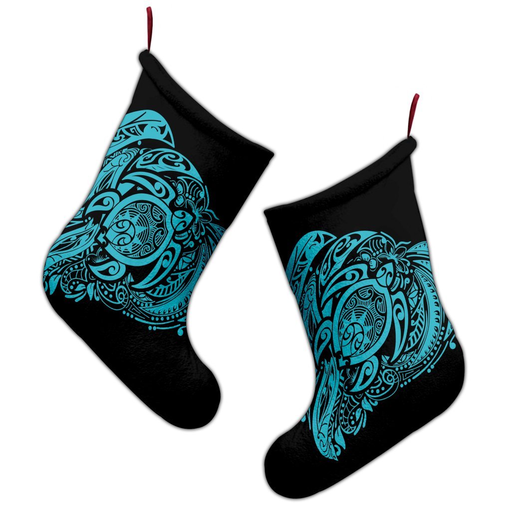 Simple Christmas Stocking Blue AH - Polynesian Pride