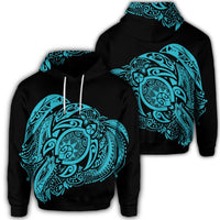 Simple Hoodie Blue Unisex Art - Polynesian Pride