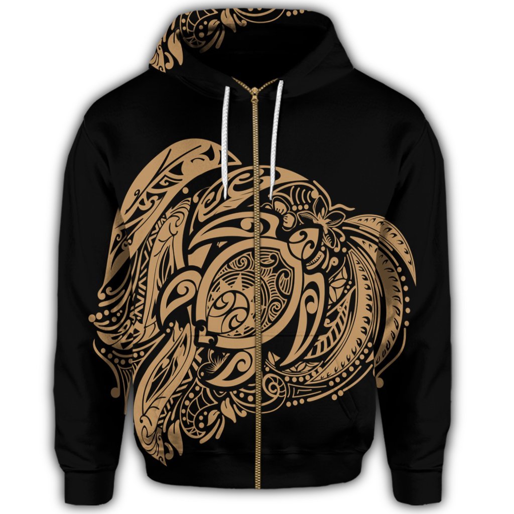 Simple Zip Hoodie Gold - Polynesian Pride