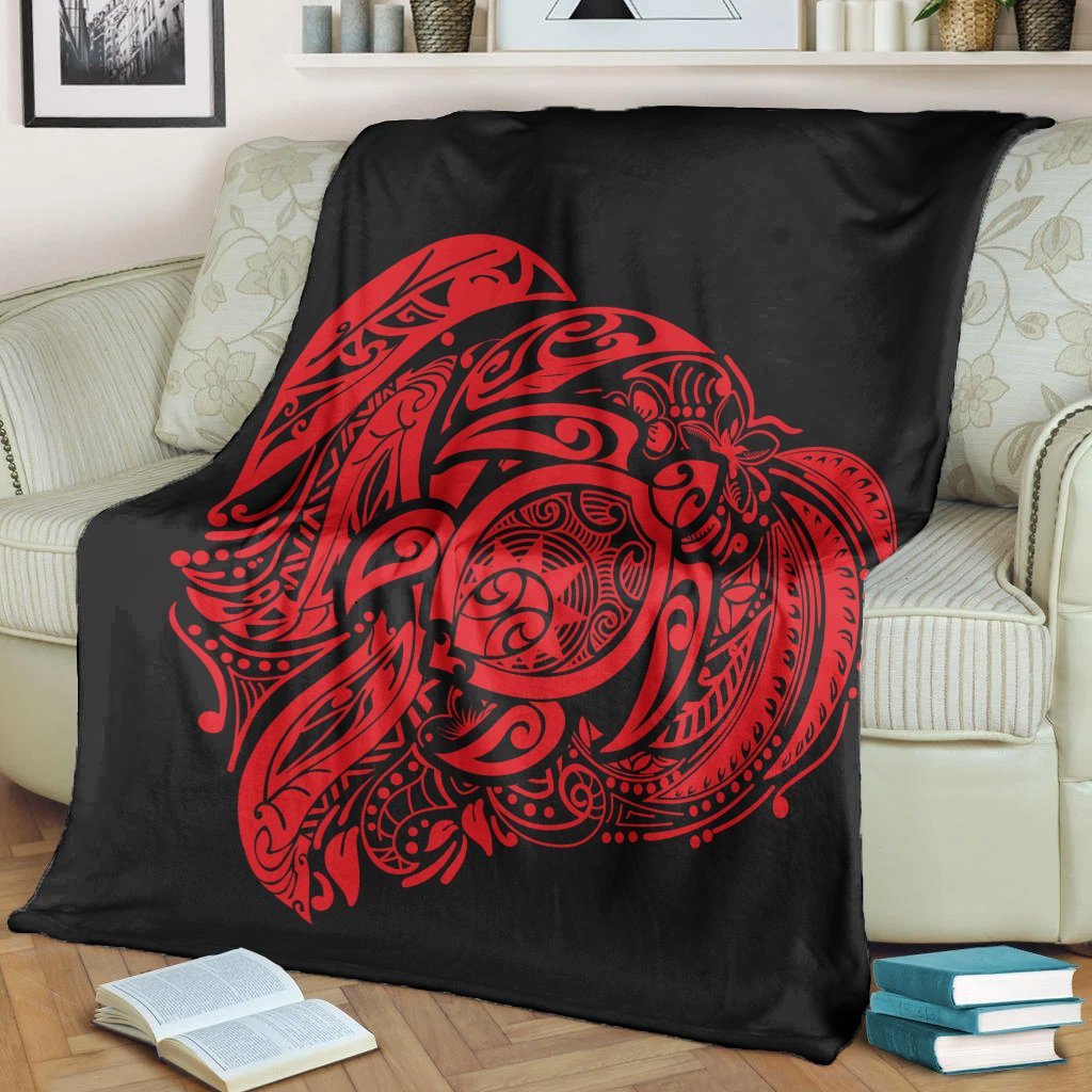 Simple Premium Blankets Red AH - Polynesian Pride