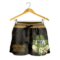 Solomon Islands Women's Shorts - Polynesian Gold Patterns Collection - Polynesian Pride