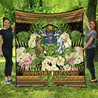 Solomon Islands Premium Quilt - Polynesian Gold Patterns Collection Black - Polynesian Pride