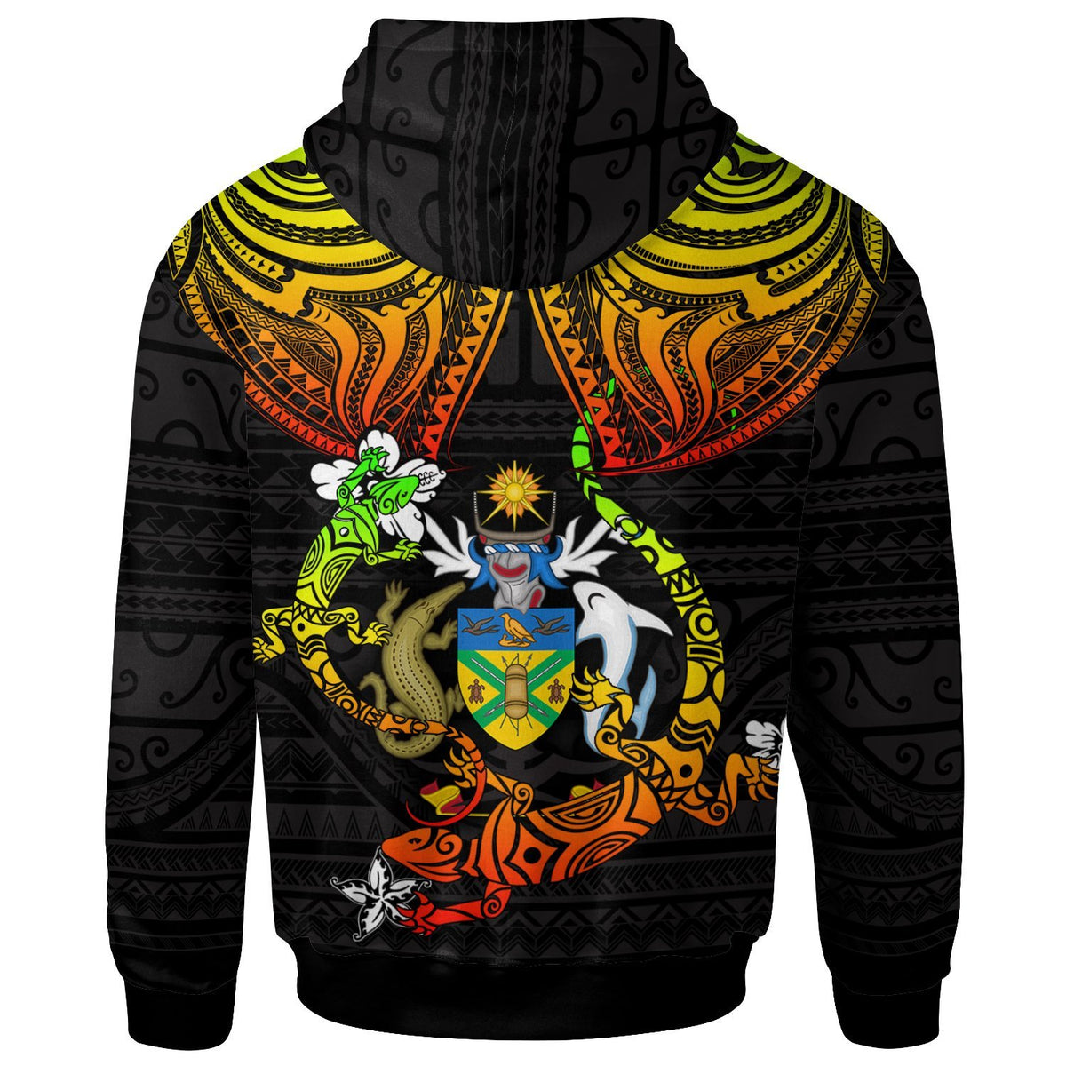 Solomon Islands Zip up Hoodie Lizard Good Chest - Polynesian Pride
