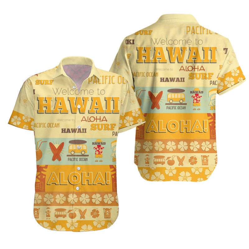 Hawaii Surf Retro Style Matching Dress and Hawaii Surf Retro Stylean Shirt LT9 - Polynesian Pride