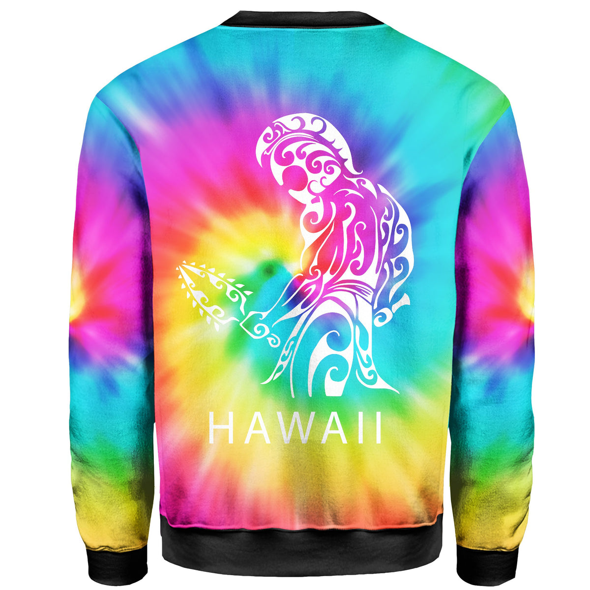 Hawaiian Warrior Sweatshirt Tie Dye - Polynesian Pride