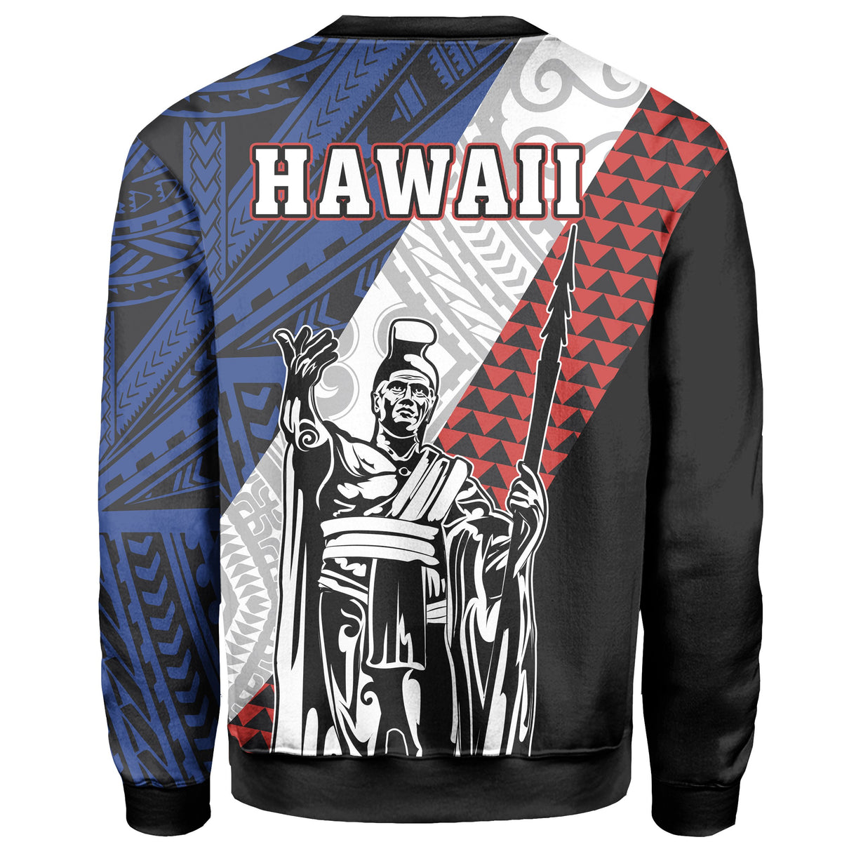Hawaii Kanaka Cover Kakau Polynesian King Sweatshirt - Polynesian Pride