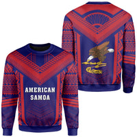 American Samoa Coat Of Arms Polynesian Sweatshirt Active Unisex Blue - Polynesian Pride