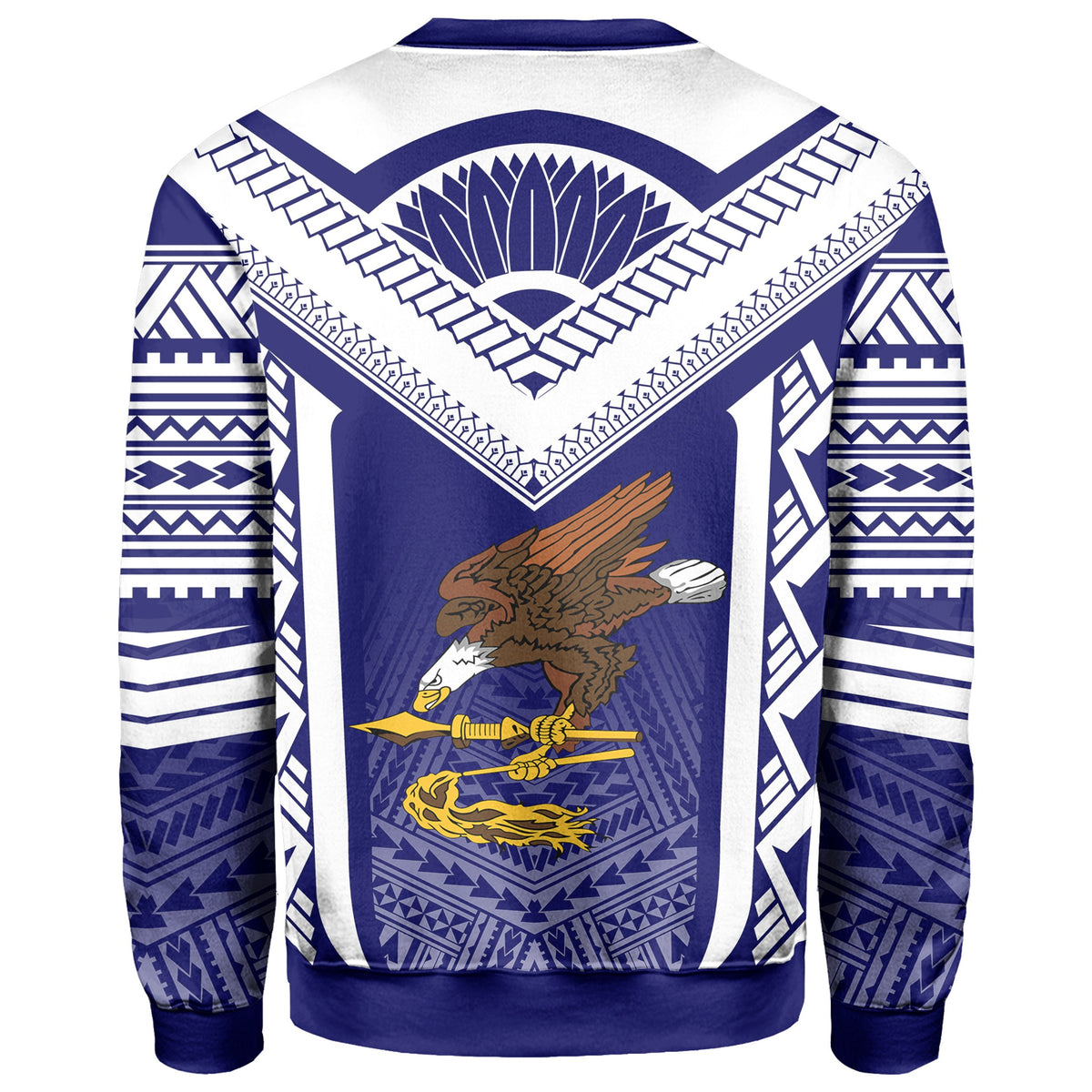 American Samoa Coat Of Arms Polynesian Sweatshirt Active Blue - Polynesian Pride