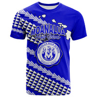 Custom Moanalua High School Hawaii T Shirt LT6 Blue - Polynesian Pride